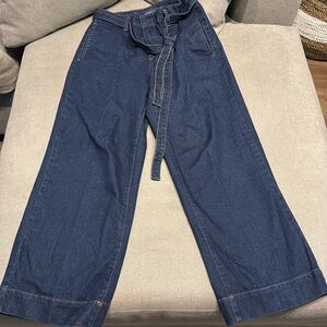 Charter Club Paperbag Jeans Madie Ultra High Rise Wide Leg
Jeans Dark Wash Size4